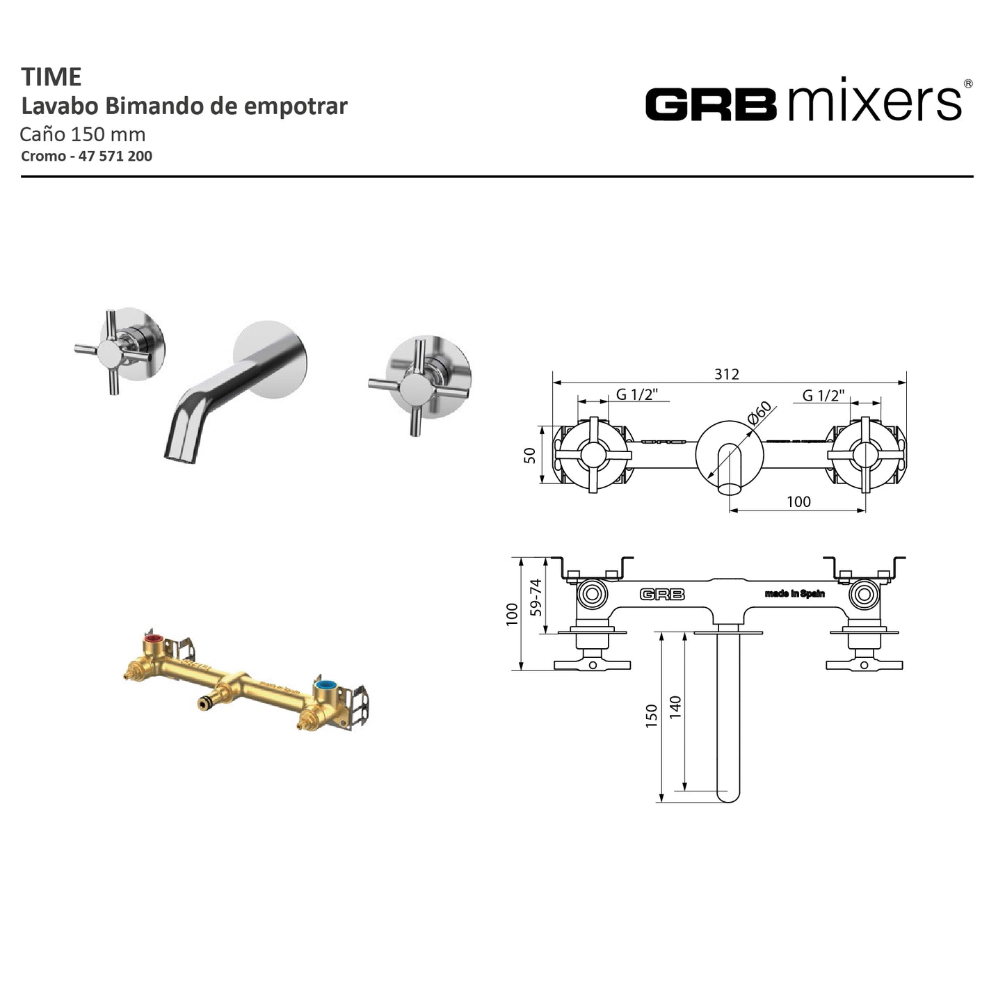 3H Wall Mounted Faucet Time