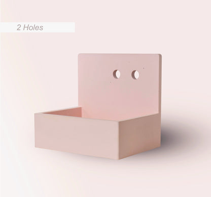 Handmade concrete wall-hung basin Mia Pink — KreaConcrete