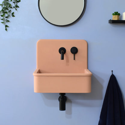 Handmade concrete wall-hung basin Dama Mango — KreaConcrete