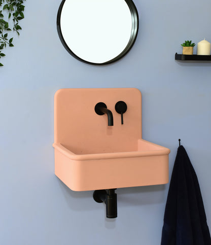 Handmade concrete wall-hung basin Dama Mango — KreaConcrete