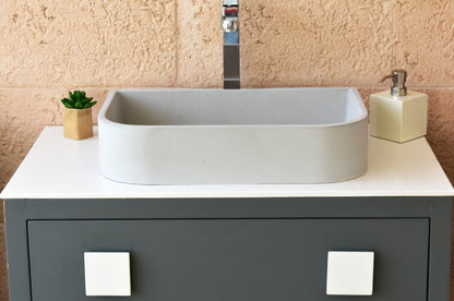 Handmade concrete countertop basin Tulip — KreaConcrete