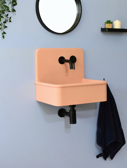 Handmade concrete wall-hung basin Dama Mango — KreaConcrete