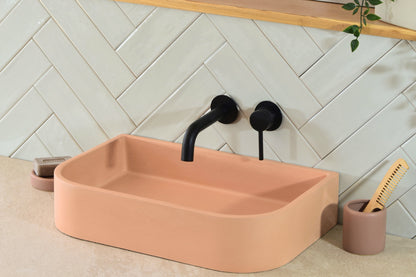 Handmade concrete countertop basin Tulip — KreaConcrete