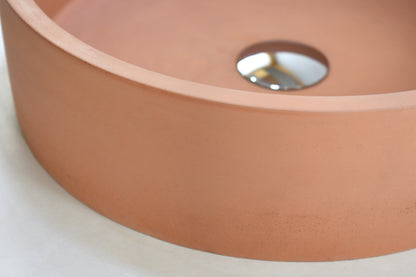 Handmade concrete wall-hung basin Eos mural — KreaConcrete