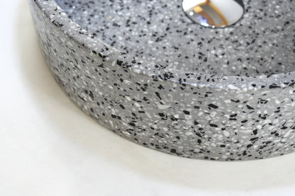 Handmade terrazzo countertop basin Eos Grey — KreaConcrete