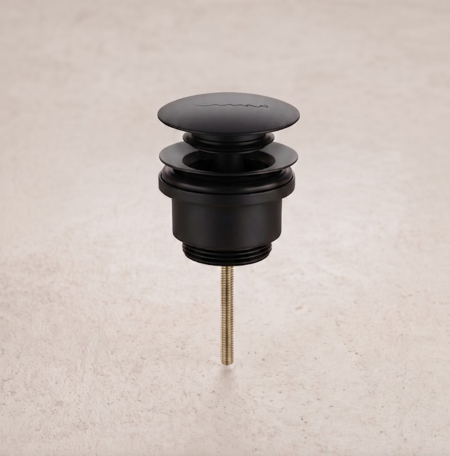 Pack grifería bimando 3 orificios sifón y válvula Epoxy Black — KreaConcrete