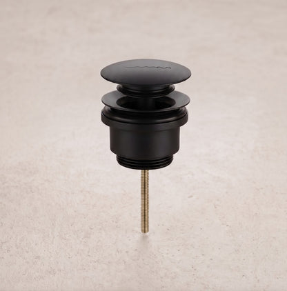 Pack grifería bimando 3 orificios sifón y válvula Epoxy Black — KreaConcrete