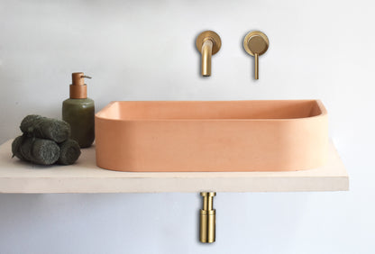 Handmade concrete countertop basin Tulip — KreaConcrete
