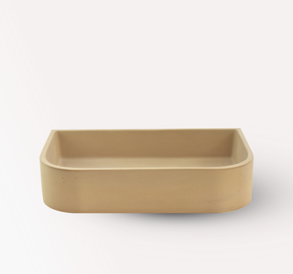 Lavabo de hormigón artesanal sobre encimera Tulip — KreaConcrete