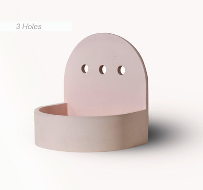 Lavabo mural de hormigón artesanal Amber Pink — KreaConcrete