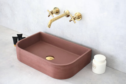 Handmade concrete countertop basin Tulip — KreaConcrete