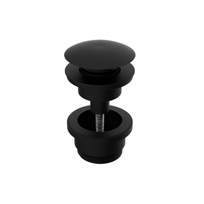 Faucet pack single-lever wall-mounted + drain trap + click-clac valve Epoxy Black — KreaConcrete