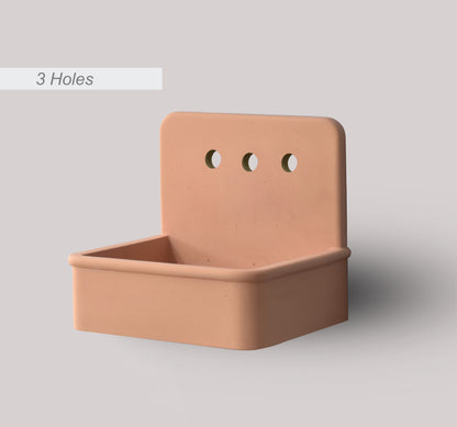 Handmade concrete wall-hung basin Dama Mango — KreaConcrete