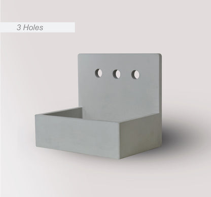 Handmade concrete wall-hung basin Mia Grey — KreaConcrete