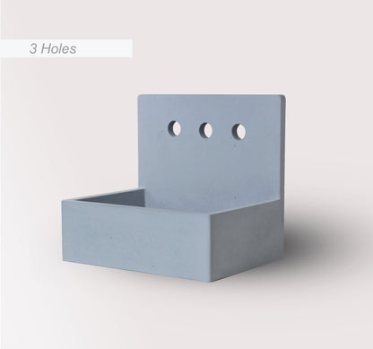 Handmade concrete wall-hung basin Mia Light Blue — KreaConcrete