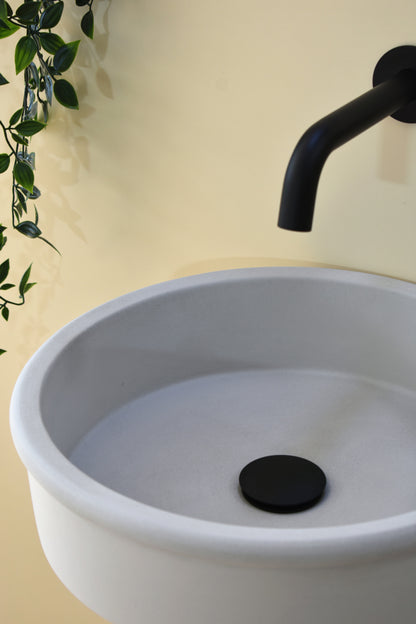 Handmade concrete wall-hung basin Duna mural — KreaConcrete