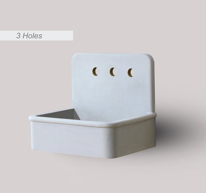 Handmade concrete wall-hung basin Dama Grey — KreaConcrete