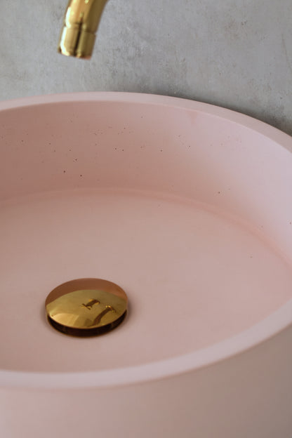Handmade concrete wall-hung basin Eos mural — KreaConcrete