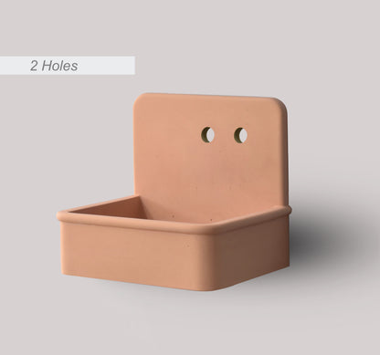 Handmade concrete wall-hung basin Dama Mango — KreaConcrete