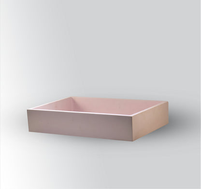 Handmade concrete wall-hung basin Mare mural — KreaConcrete