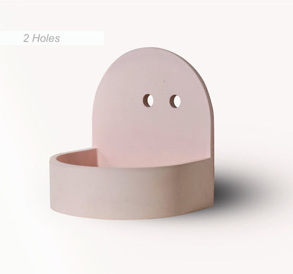 Lavabo mural de hormigón artesanal Amber Pink — KreaConcrete