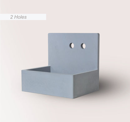 Handmade concrete wall-hung basin Mia Light Blue — KreaConcrete