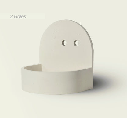 Lavabo mural de hormigón artesanal Amber Crema White — KreaConcrete
