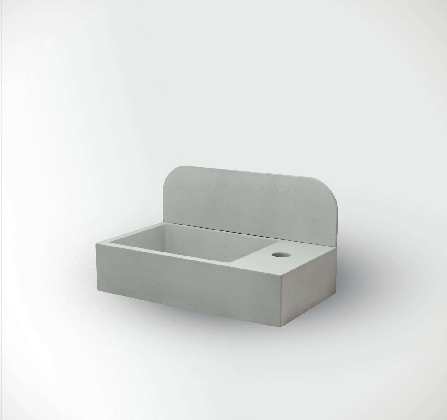 Lavabo de hormigón artesanal mural Aura — KreaConcrete