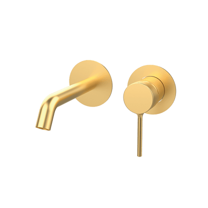 Wall-mounted single-lever faucet Time Brushed Gold finish — KreaConcrete