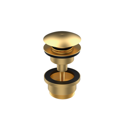 Click-clac basin valve Stainless Steel finish for concrete basin — KreaConcrete
